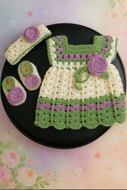 Babygirl Dress Handmade Set