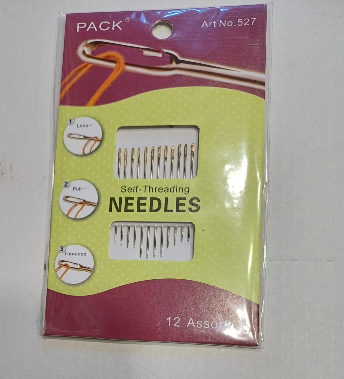 Self Threading Needle pack (12 Pieces)