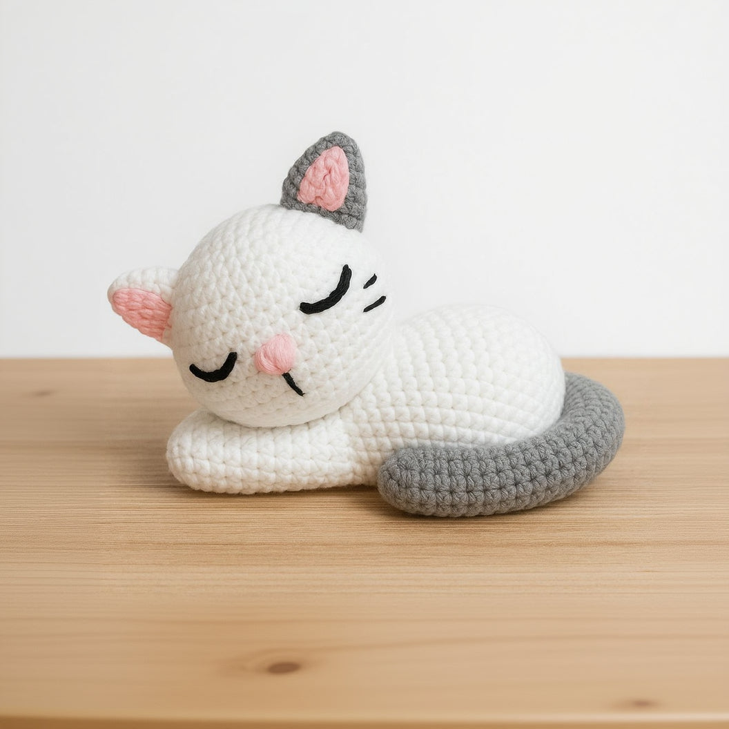 Sleeping Cat Toy Handmade