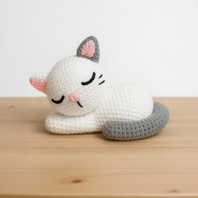 Sleeping Cat Toy Handmade