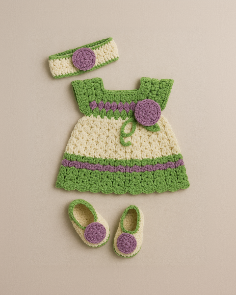 Babygirl Dress Handmade Set
