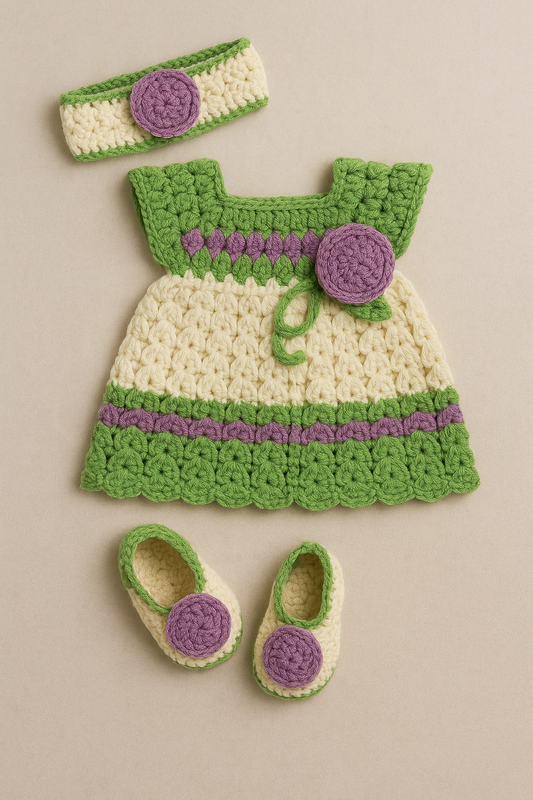 Babygirl Dress Handmade Set