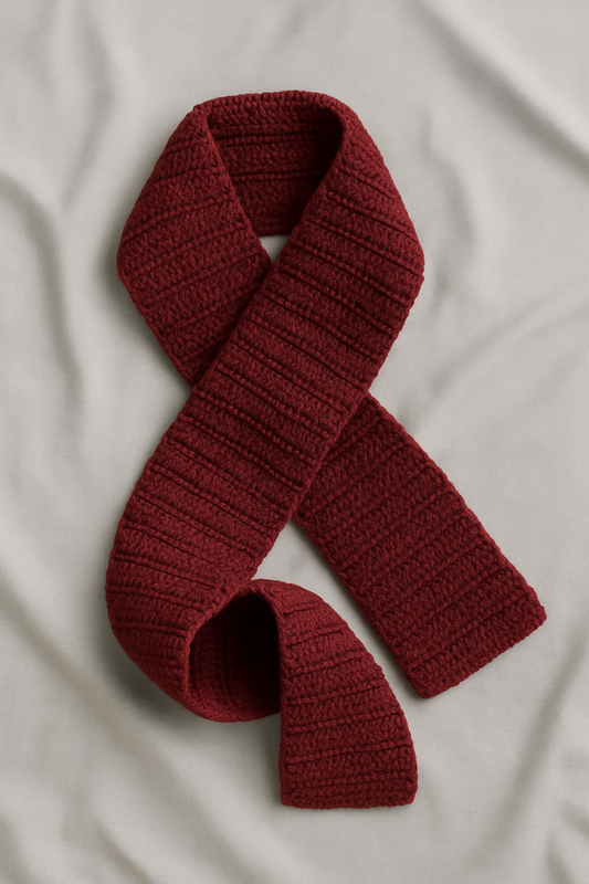 Burgandy Handmade Scarf
