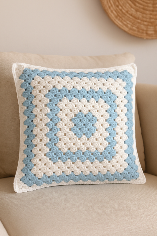 Handmade Cushion Baby Blue