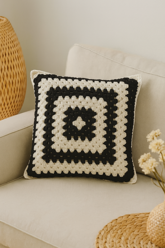 Handmade Cushion Black