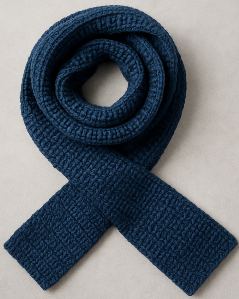 Petrol Blue Scarf Handmade