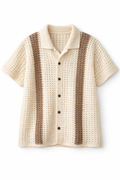 Men Square Buttoned Knitwear Handmade