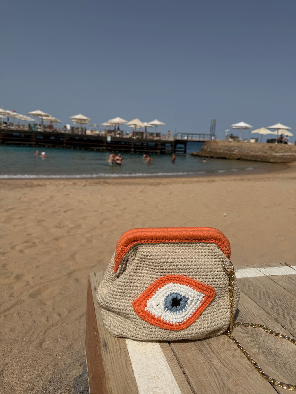 Ibeach Orange Handmade Bag