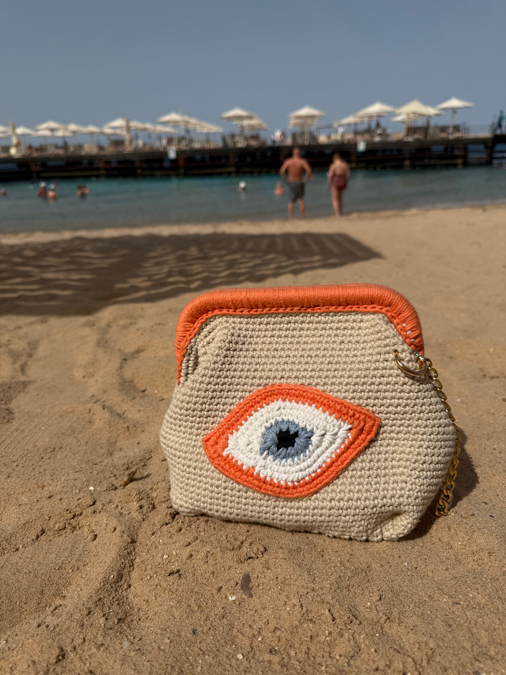 Ibeach Orange Handmade Bag