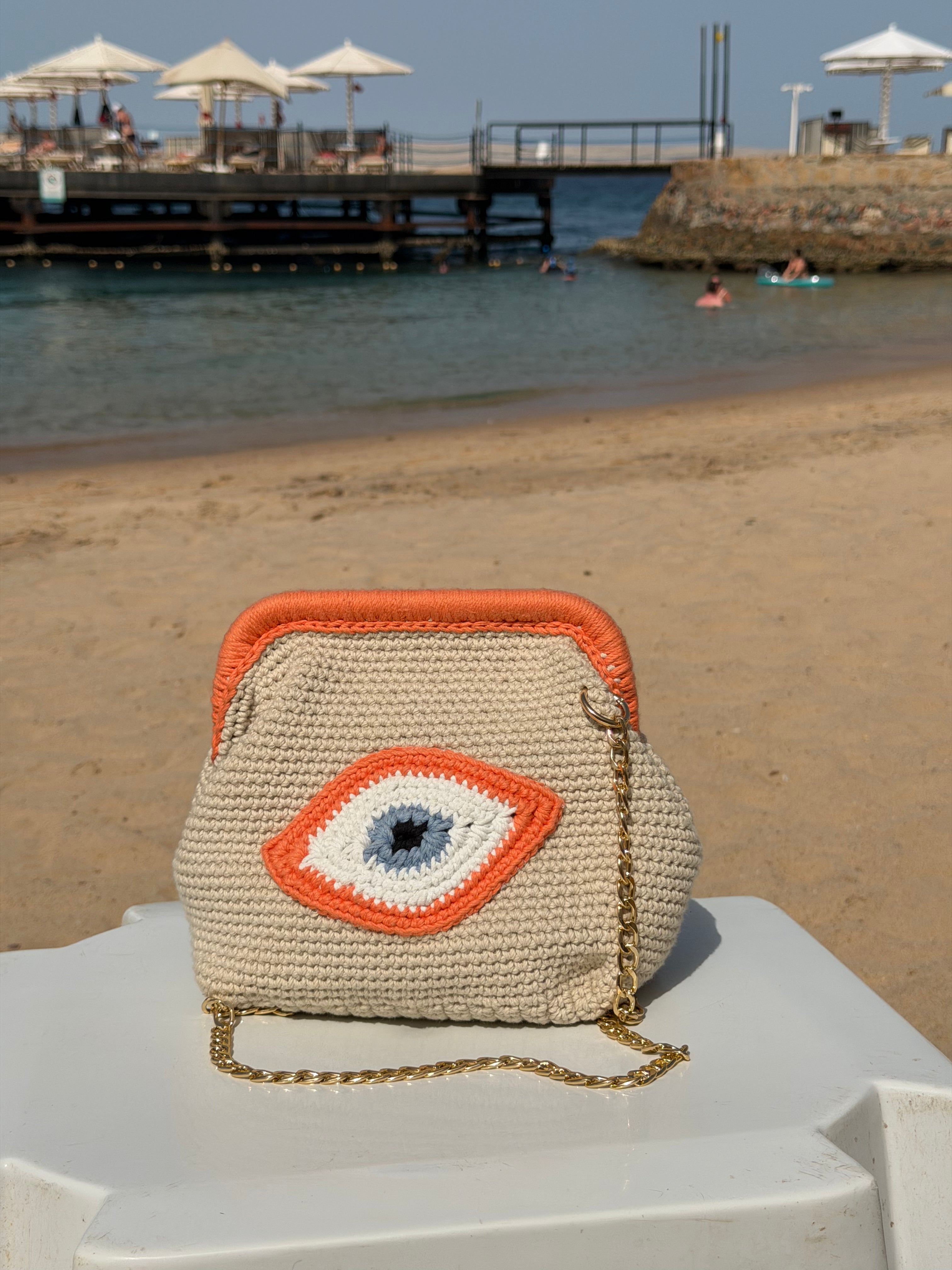 Ibeach Orange Handmade Bag