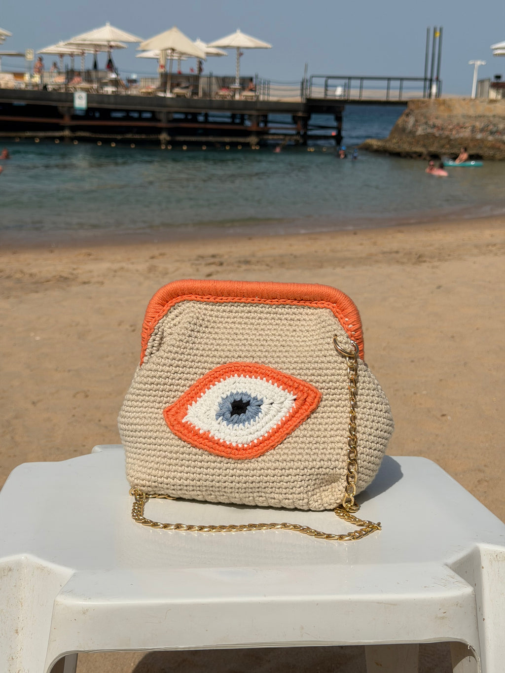 Ibeach Orange Handmade Bag