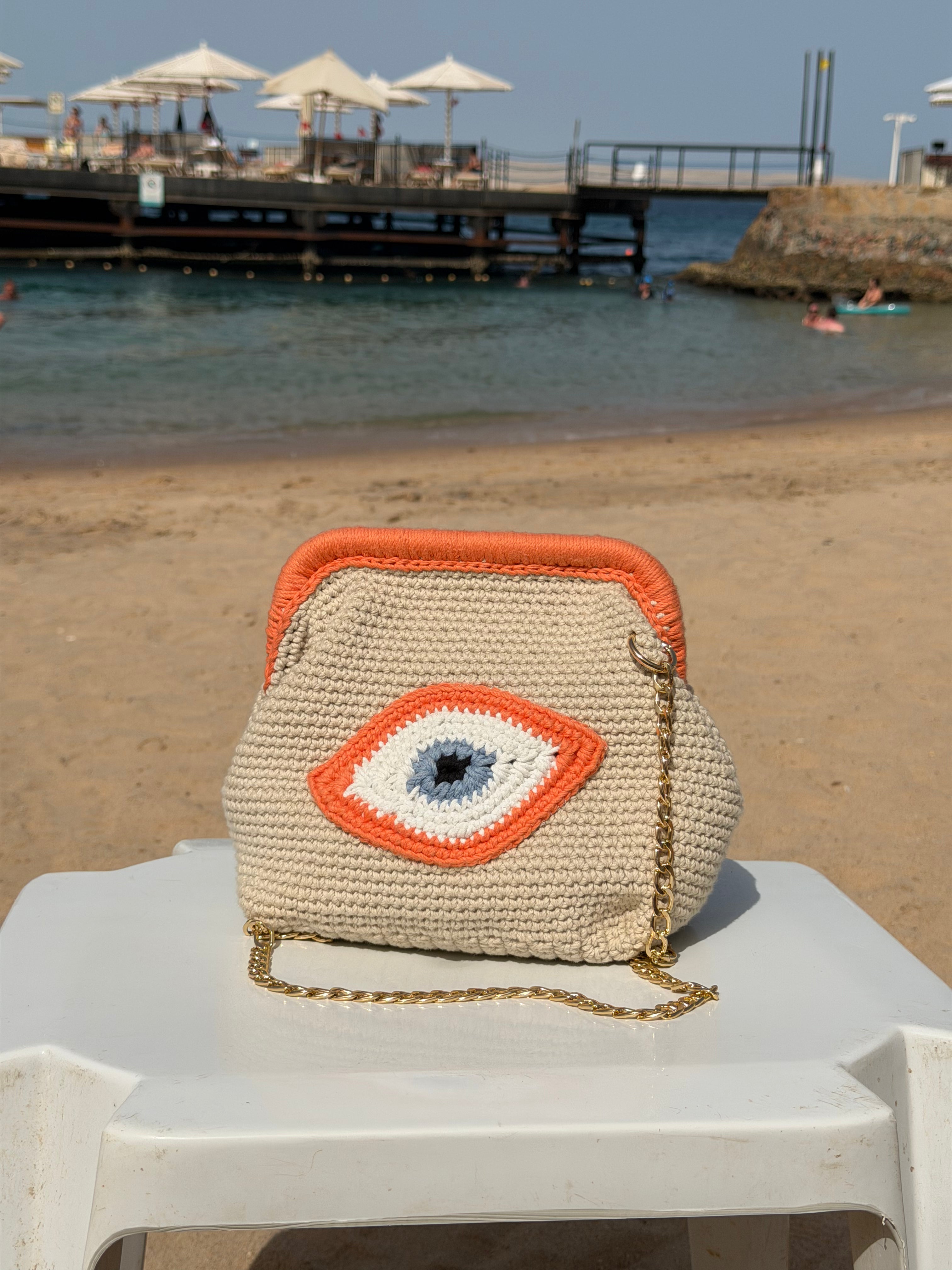 Ibeach Orange Handmade Bag