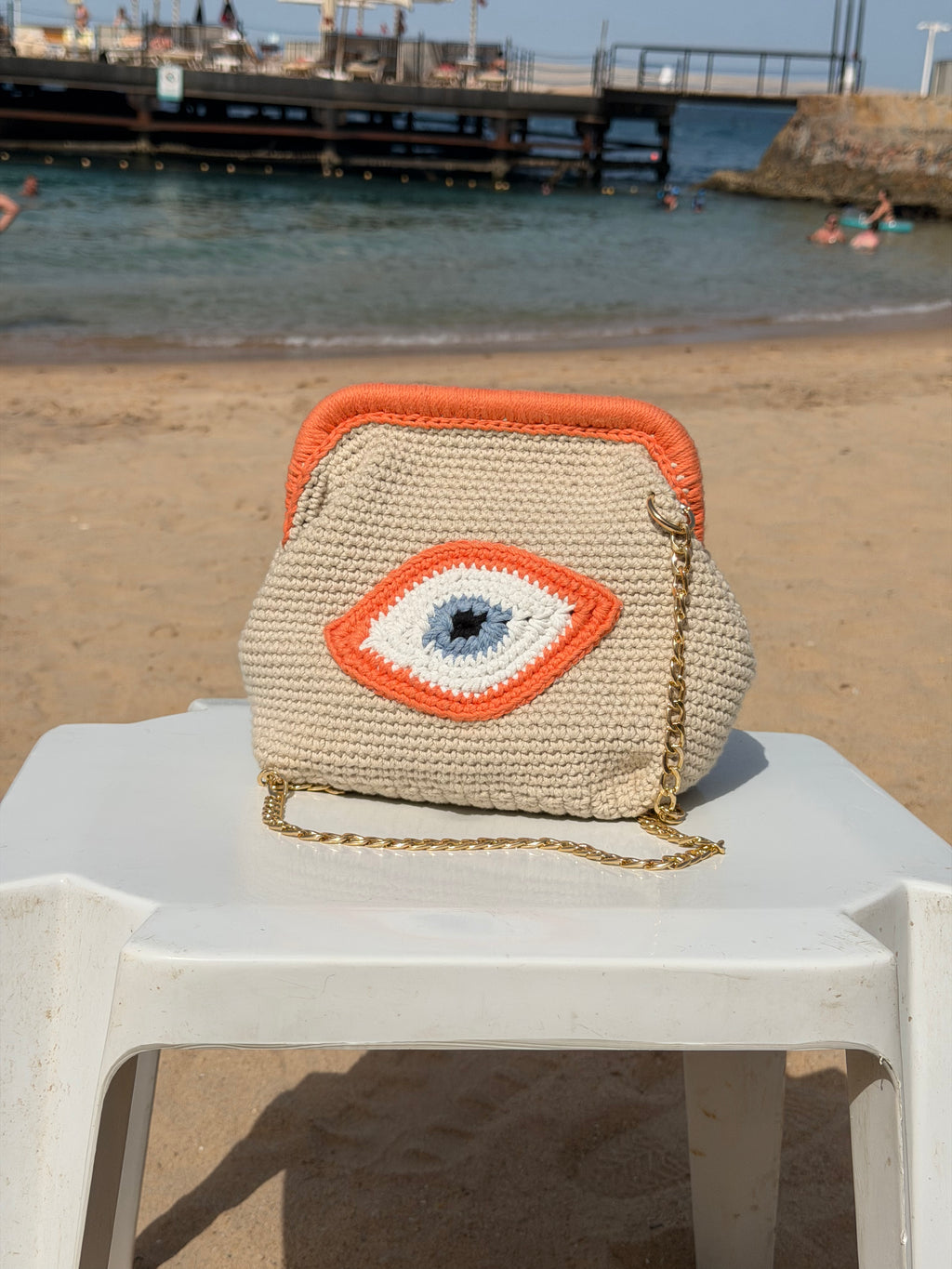 Ibeach Orange Handmade Bag