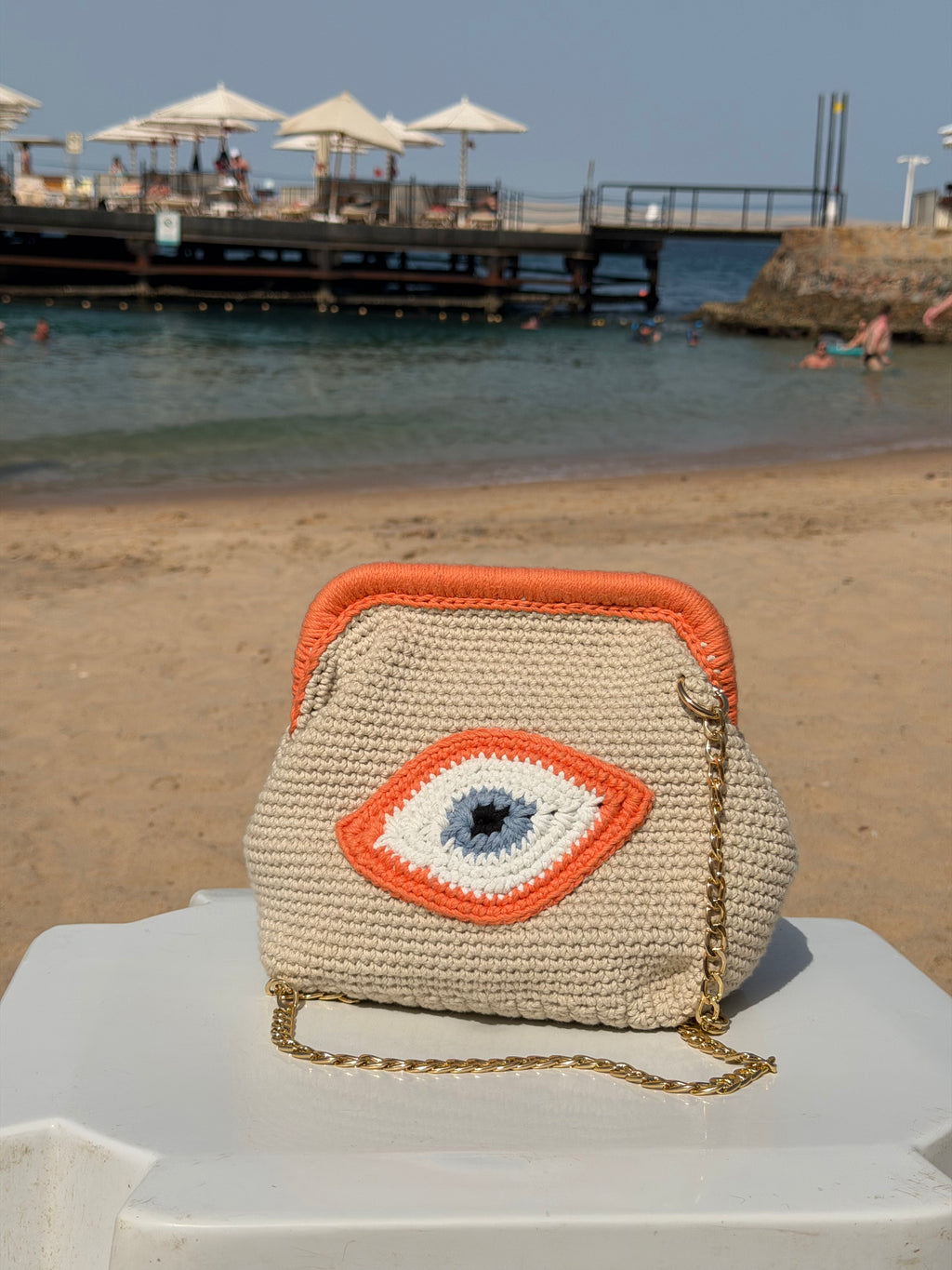 Ibeach Orange Handmade Bag