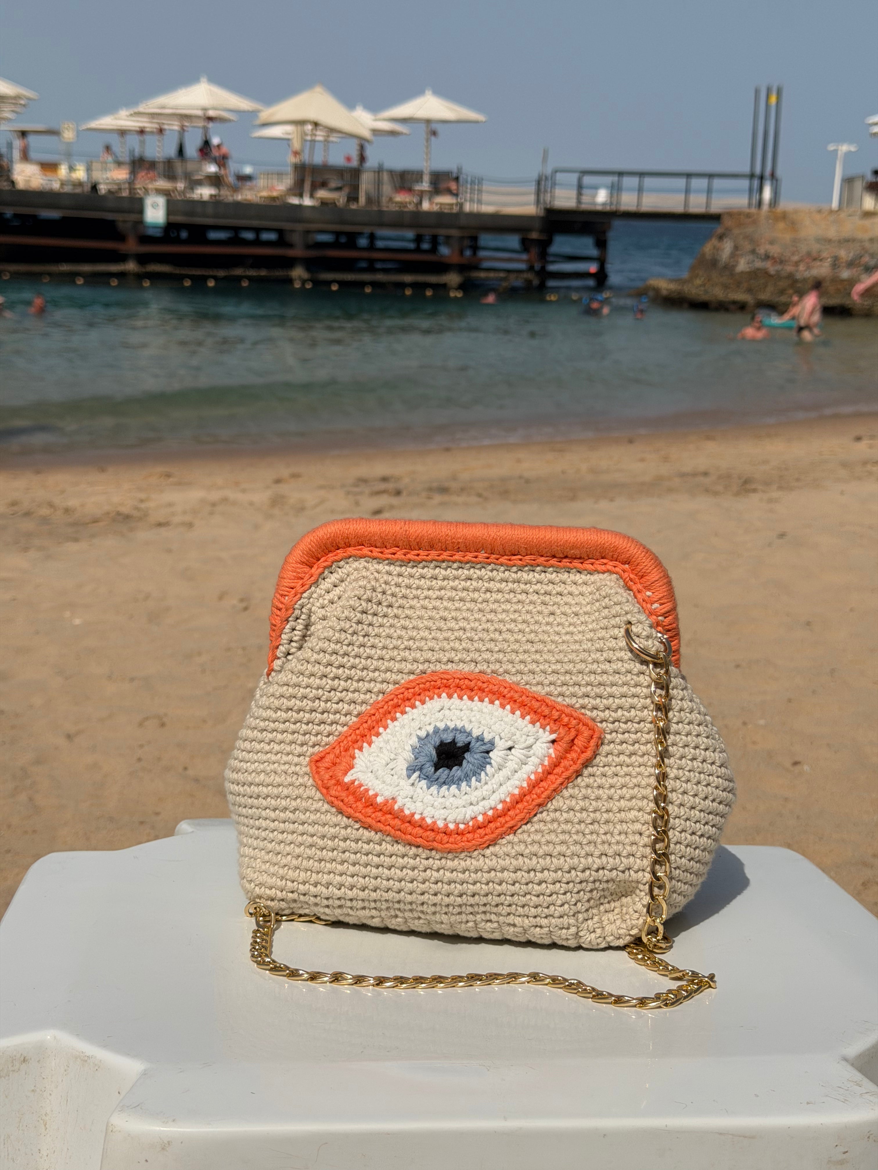 Ibeach Orange Handmade Bag