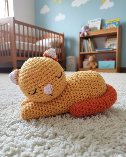 Sleeping Cat Toy Handmade