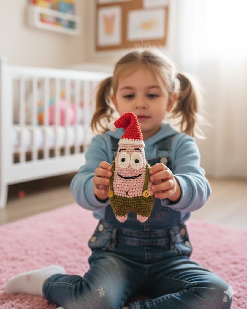 Patrick Star Toy Olive Handmade