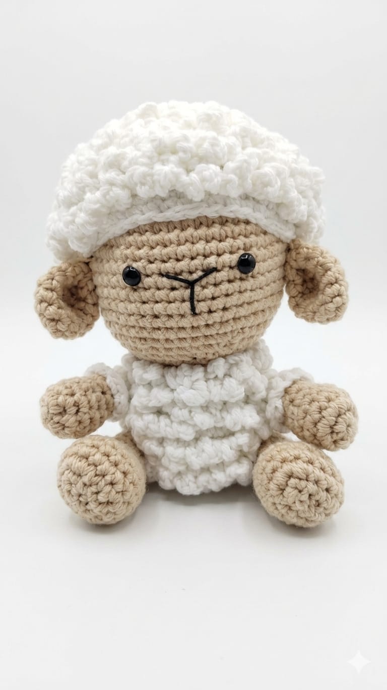 Crochet Sheep White - Handmade