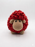 Bubble Crochet Sheep Red - Handmade