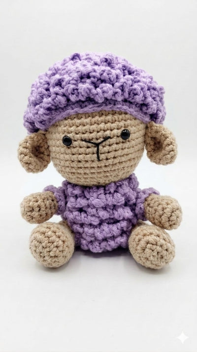 Crochet Sheep Purple - Handmade