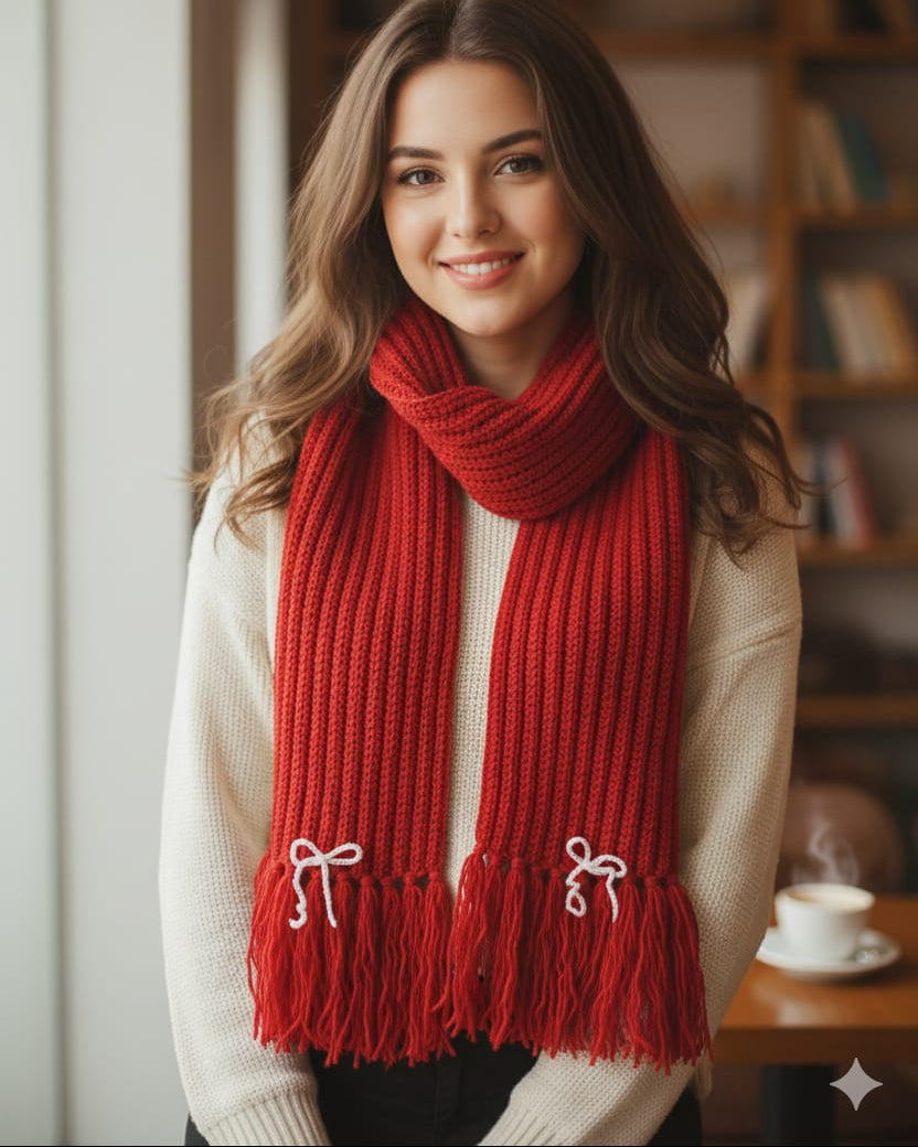 Red Scarf Handmade