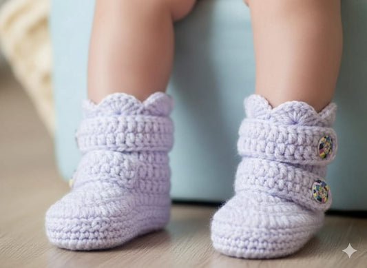 Buttoned Babies Slipper Handmade